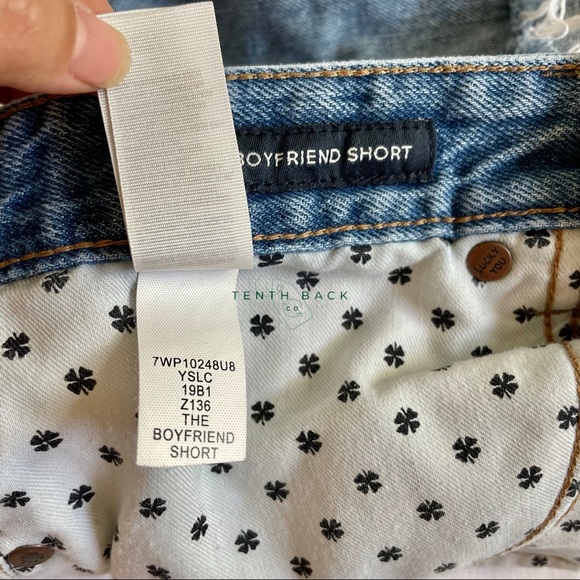 LUCKY BRAND The Boyfriend Distressed Denim Jean Shorts | 4 / 27 - Picture 9 of 10